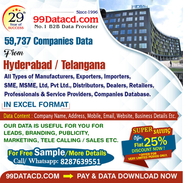 Download Hyderabad Companies List - 99Datacd